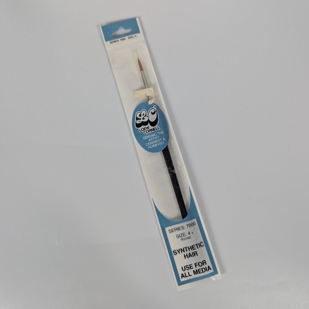 Loew Cornell 7000 Series Size 4B Round Synthetic Hair Paintbrush Made in Japan